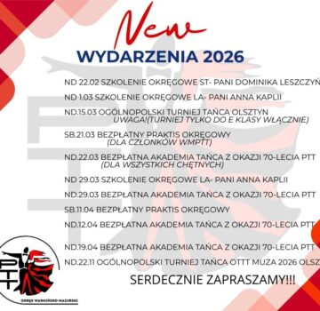 CHARMONOGRAM WYDARZEŃ 2026